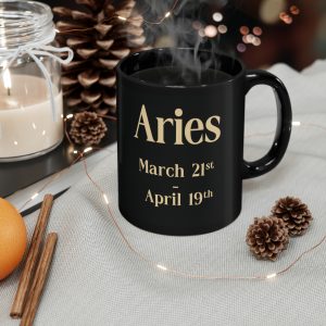 black aries mug 