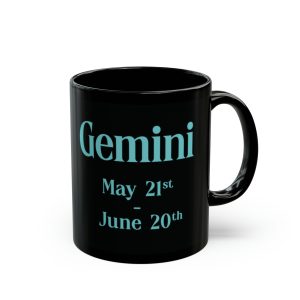 black gemini mug 