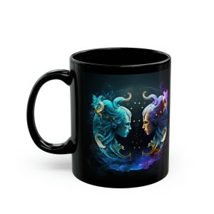 black gemini mug 