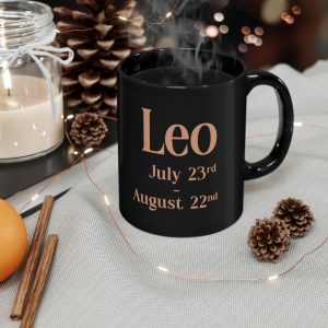 black leo mug 