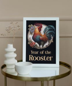 year of the rooster poster