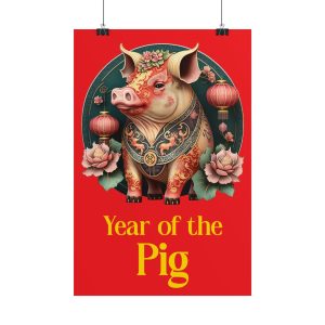 red year of the pig poster