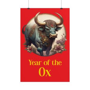 red year of the ox poster