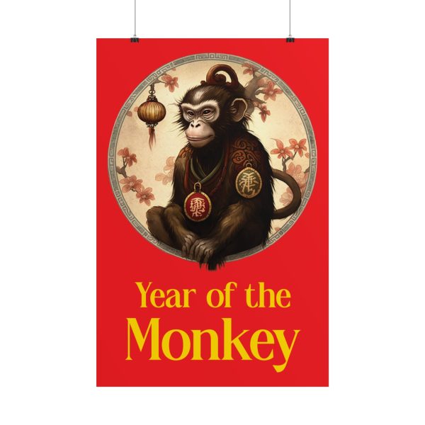 red year of the monkey poster