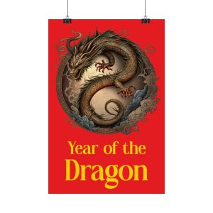 red year of the dragon poster