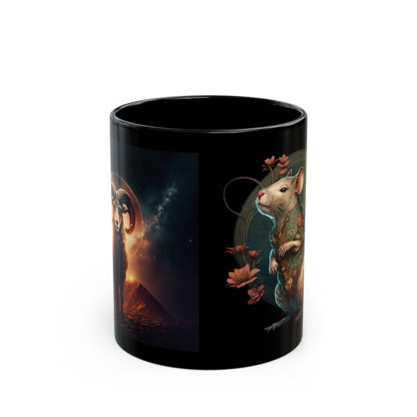 Black Aries Rat Mug - Image 2