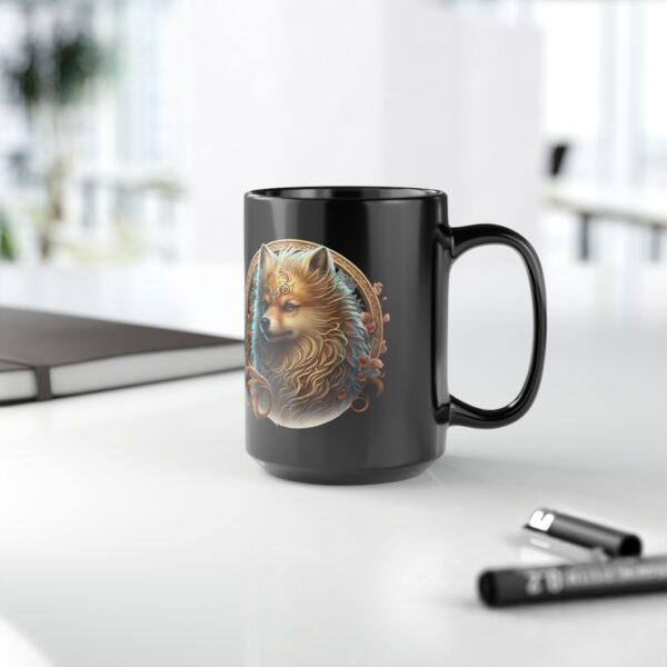 Black Aries Dog Mug - Image 7