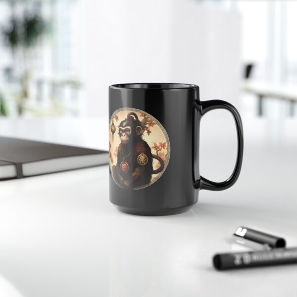 Black Aries Monkey Mug - Image 7