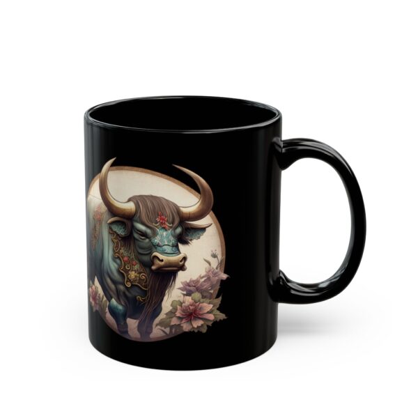 Black Aries Ox Mug - Image 3