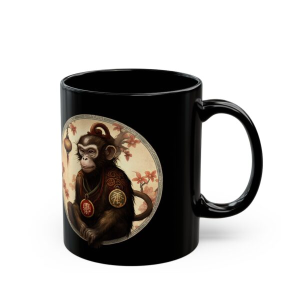 Black Aries Monkey Mug - Image 3