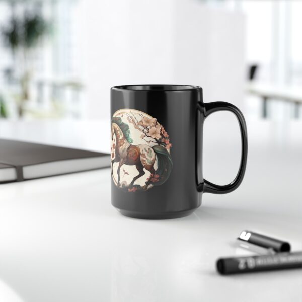 Black Aries Horse Mug - Image 7