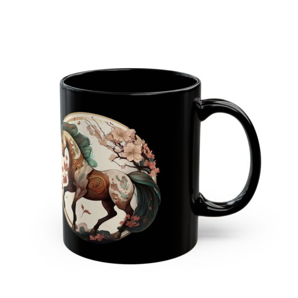 Black Aries Horse Mug - Image 3