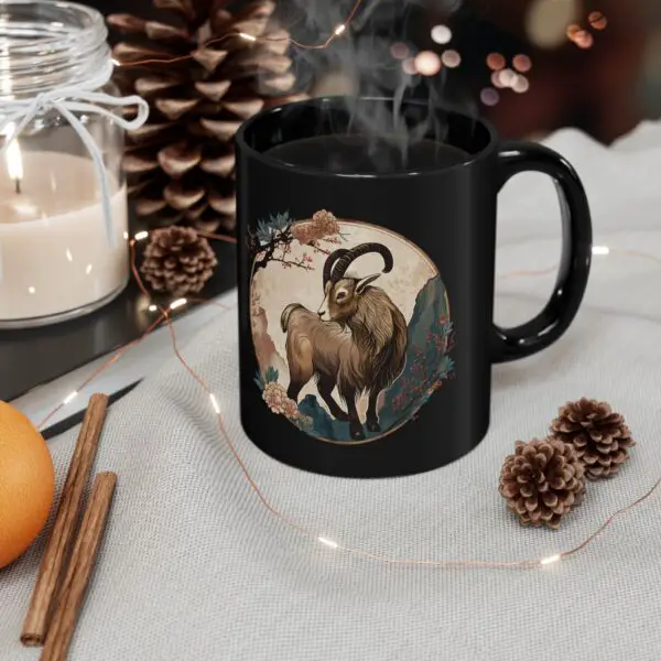 Black Aries Goat Mug - Image 5