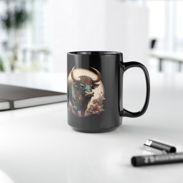 Black Aries Ox Mug - Image 7