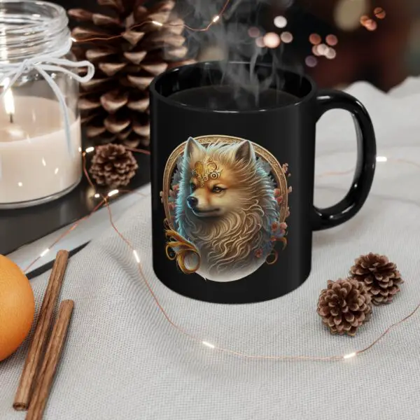 Black Capricorn Dog Mug - Image 5