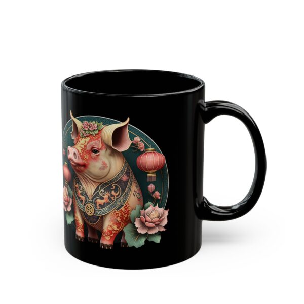 Black Capricorn Pig Mug - Image 3