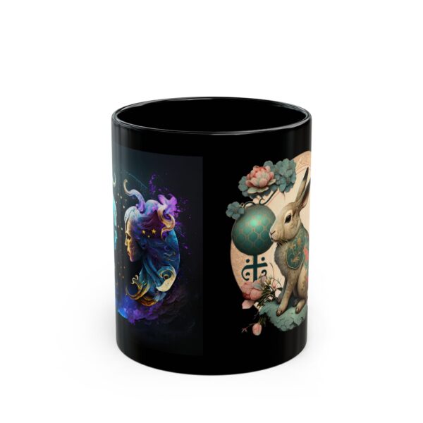 Black Gemini Rabbit Mug - Image 2