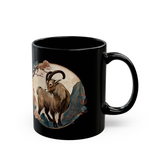 Black Capricorn Goat Mug - Image 3