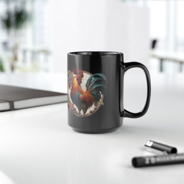 Black Leo Rooster Mug - Image 6