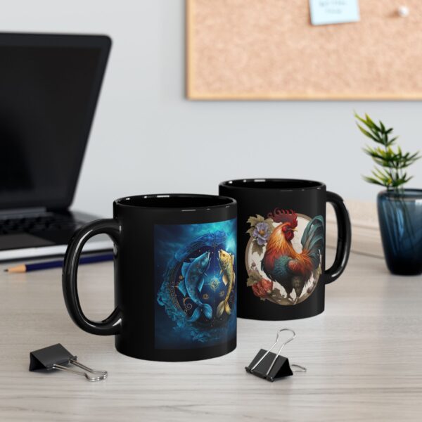 pisces rooster mug