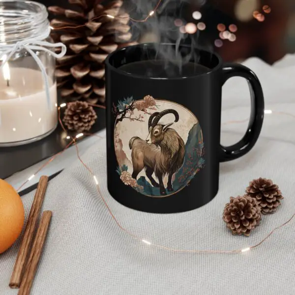 Black Capricorn Goat Mug - Image 5