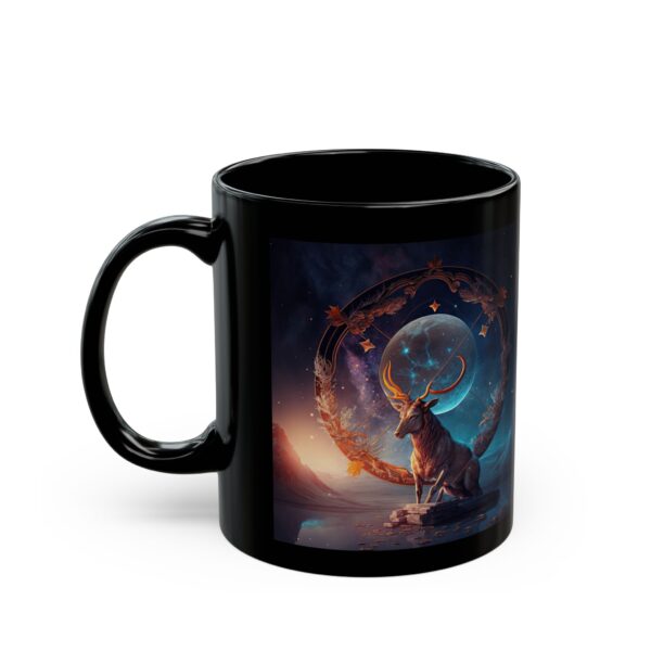 Black Sagittarius Dog Mug - Image 3