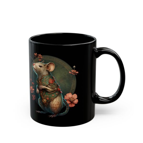 Black Gemini Rat Mug - Image 3