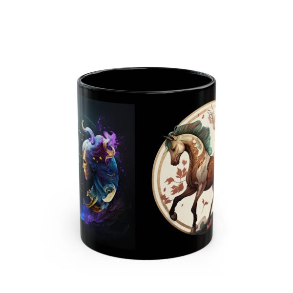 Black Gemini Horse Mug - Image 2