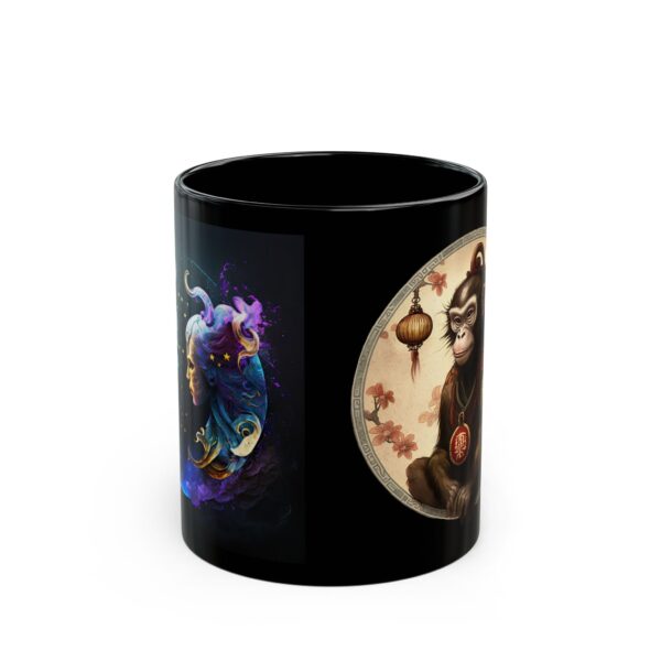 Black Gemini Monkey Mug - Image 2