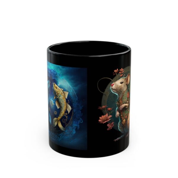 Black Pisces Rat Mug - Image 2