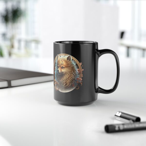 Black Libra Dog Mug - Image 6