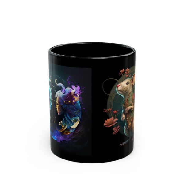 Black Gemini Rat Mug - Image 2