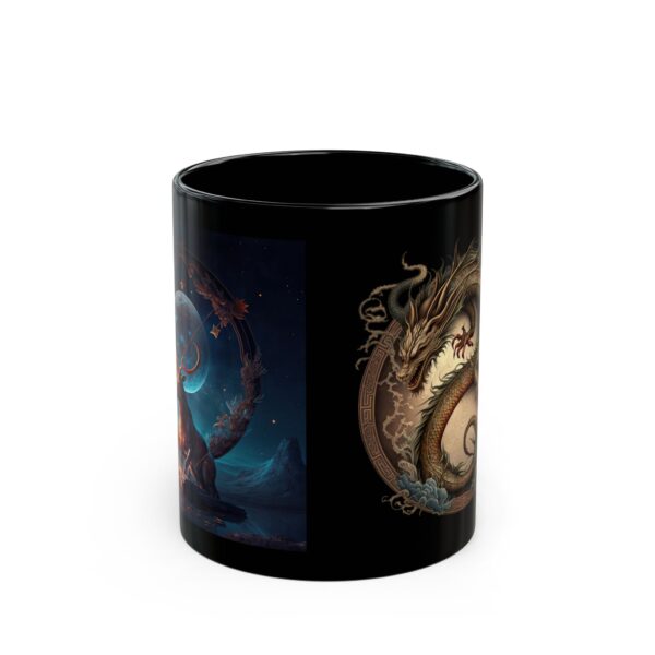 Black Sagittarius Dragon Mug - Image 2