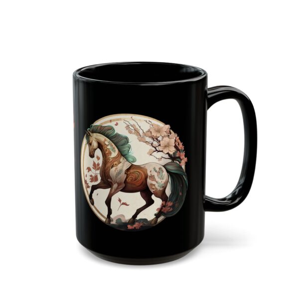 Black Leo Horse Mug - Image 5