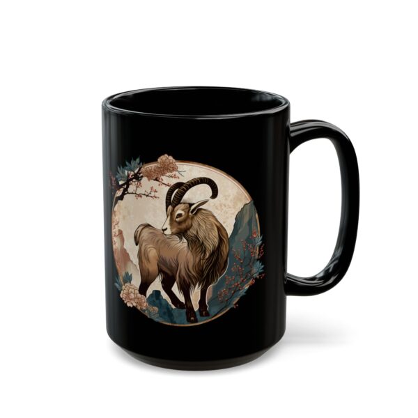 Black Sagittarius Goat Mug - Image 5