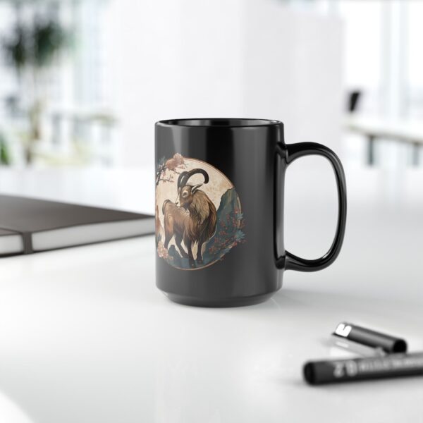 Black Capricorn Goat Mug - Image 7