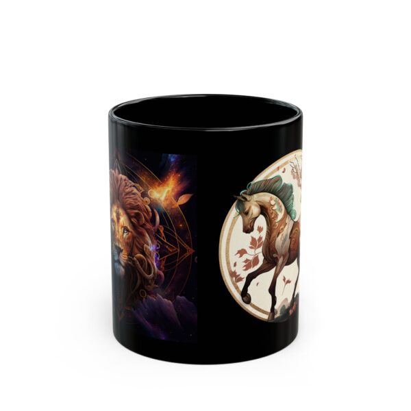 Black Leo Horse Mug - Image 2