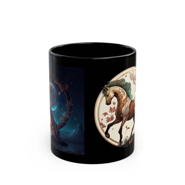 Black Sagittarius Horse Mug - Image 2