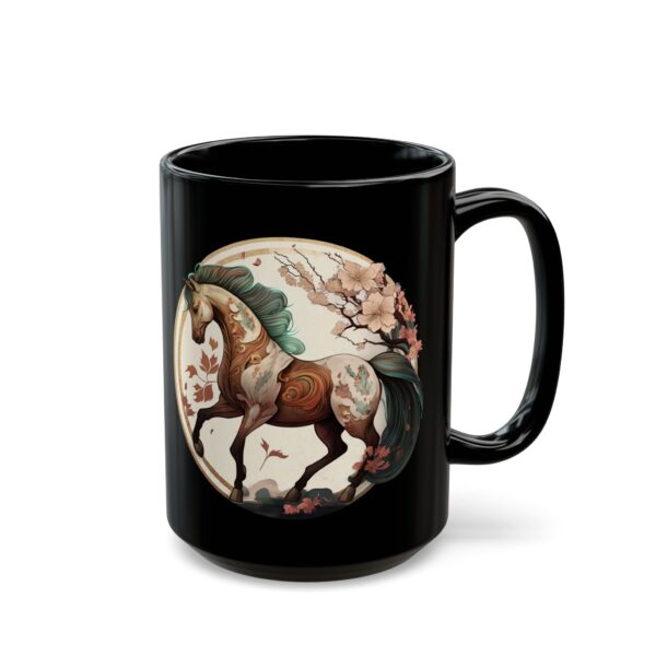 Black Gemini Horse Mug - Image 5