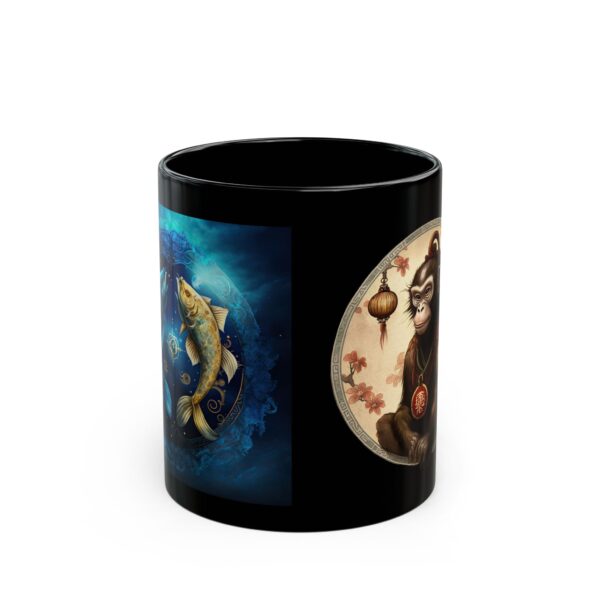 Black Pisces Monkey Mug - Image 2