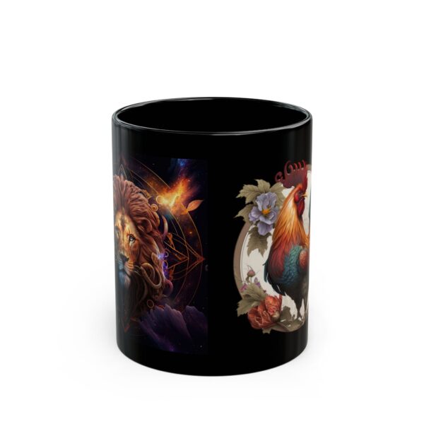 Black Leo Rooster Mug - Image 2