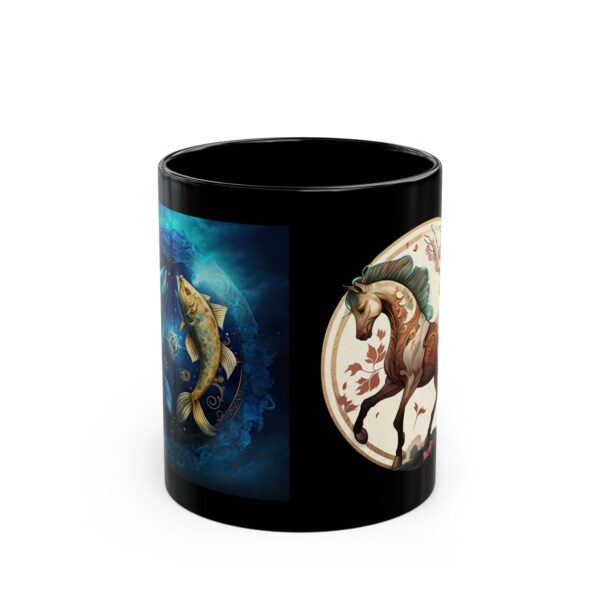 Black Pisces Horse Mug - Image 2