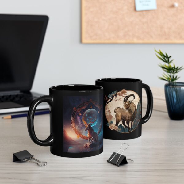 Black Sagittarius Goat Mug