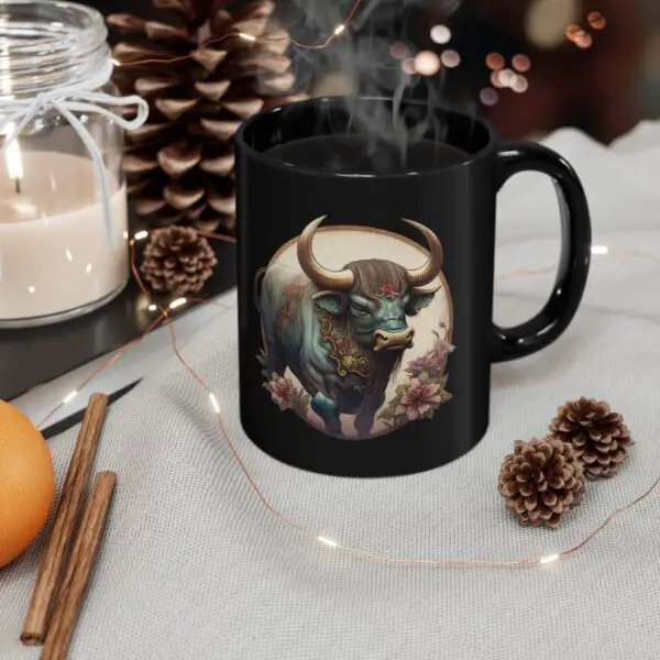 Black Capricorn Ox Mug - Image 5