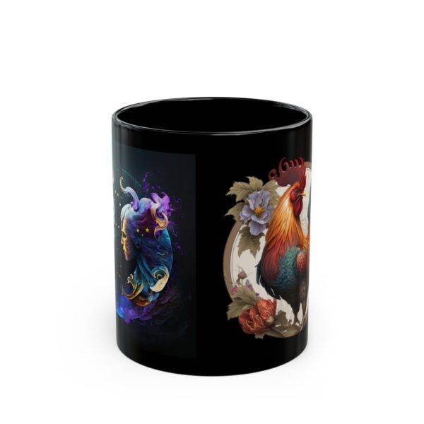 Black Gemini Rooster Mug - Image 2