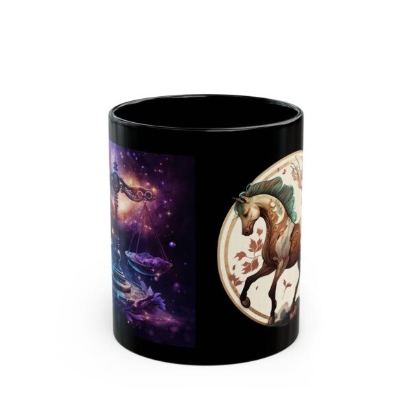 Black Libra Horse Mug - Image 2