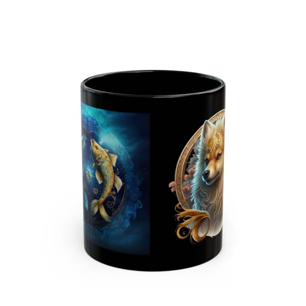 Black Pisces Dog Mug - Image 2